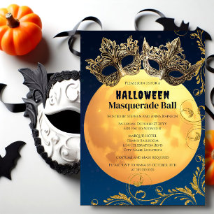Halloween Full Moon Maskeradbal Inbjudningar