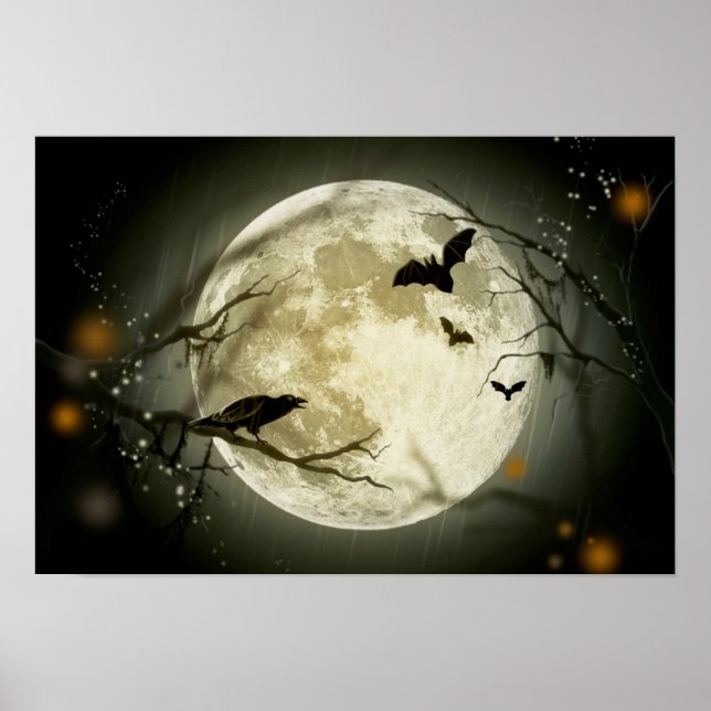 Halloween Full Moon Poster (Framsidan)