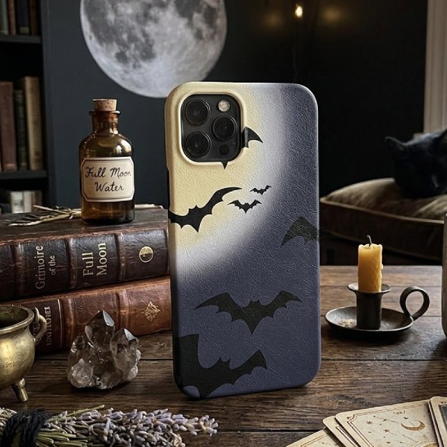 Halloween fullmåne med fladdermöss (Skapare uppladdad)