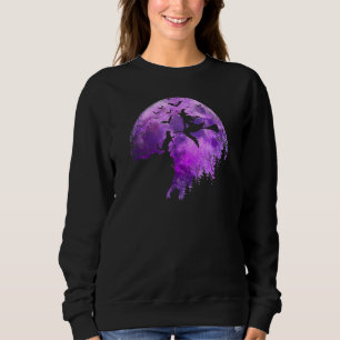 Halloween-fullmånskat i en kliffväska som flyger B T Shirt