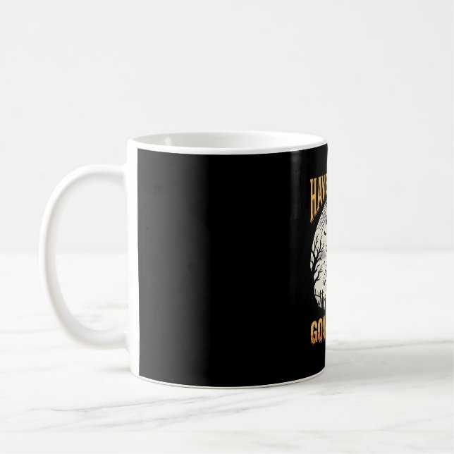 Halloween Funky Gourd Tid Spegel Pumpa Kaffemugg (Vänster)