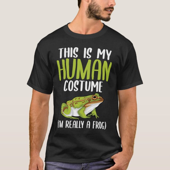 Halloween Funny Adult Kid Frog Apparel Youth Human T Shirt (Framsida)