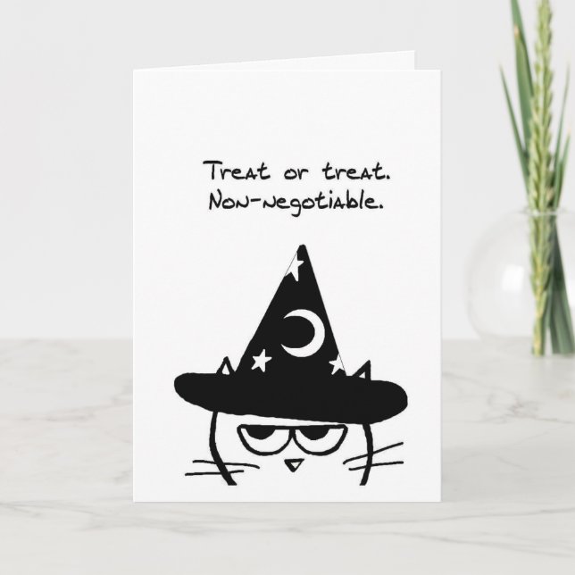 Halloween Funny - Arg Cat Only Wants Trets Kort (Framsida)