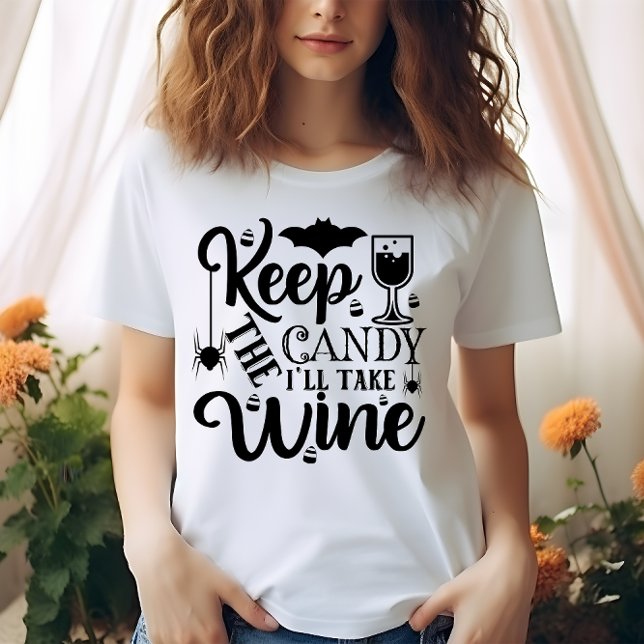 HALLOWEEN FUNNY BEHÅLLA DEN KANDY JAG TAR VIN T SHIRT (Skapare uppladdad)