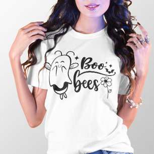 HALLOWEEN FUNNY BOO-BEES CUTE GHOST T SHIRT