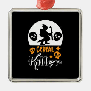 Halloween Funny Cereal Birthday Julgransprydnad Metall
