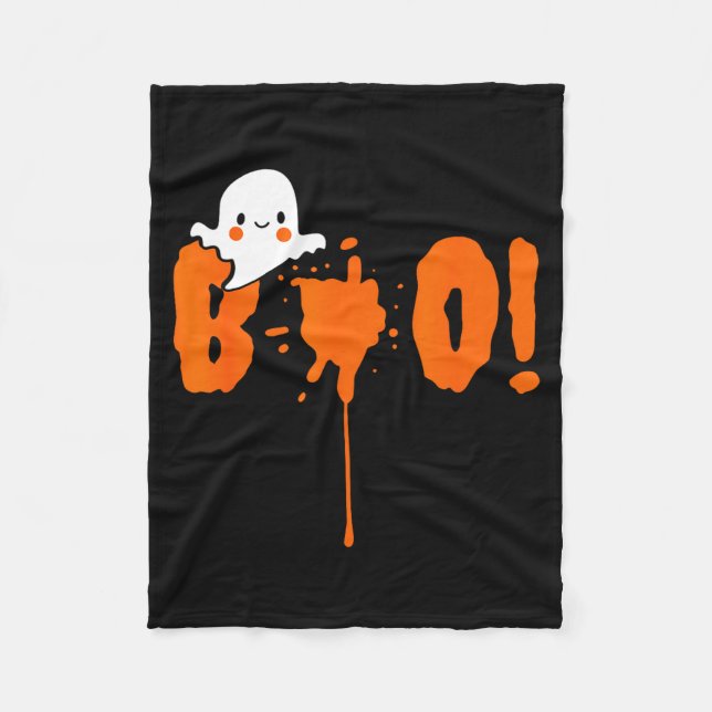 Halloween Funny Cute Ghost Boo! Design Gift  Fleecefilt (Framsidan)