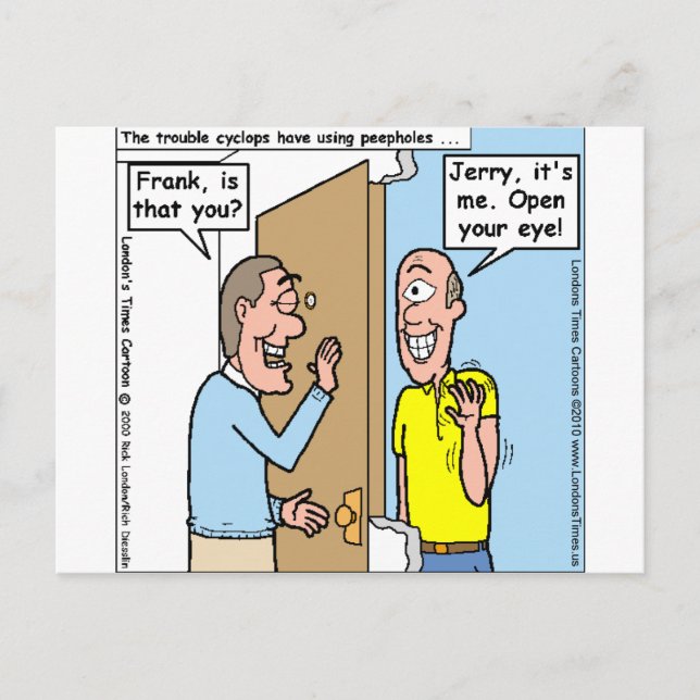 Halloween Funny Cyclops Tees Mugg-kort och present Vykort (Framsida)