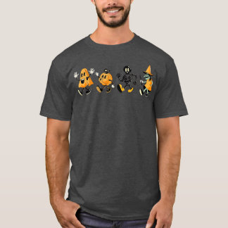 Halloween Funny Dancing Spöken Pumpkin Skeleton Wi T Shirt
