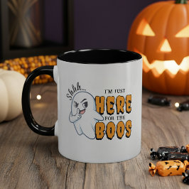 Halloween Funny Ghost Pun Bara här för Boos Mugg