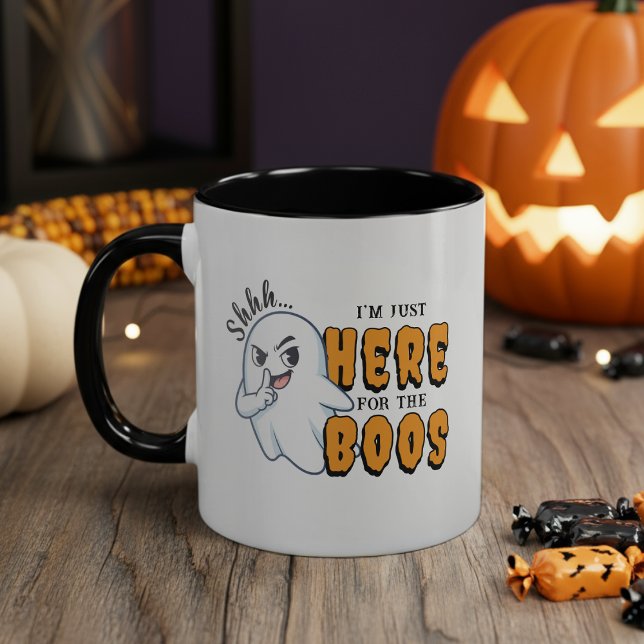 Halloween Funny Ghost Pun Bara här för Boos Mugg (Halloween Funny Ghost Pun Just Here for the Boos Mug
)