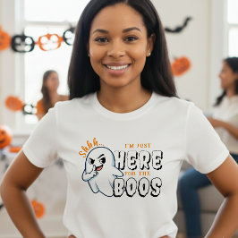 Halloween Funny Ghost Pun Bara här för Boos T Shirt