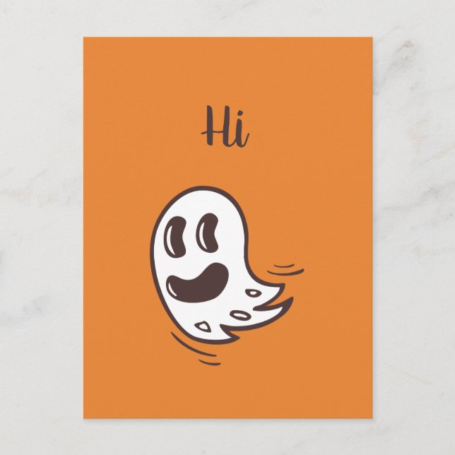 Halloween Funny Ghost vykort (Framsida)