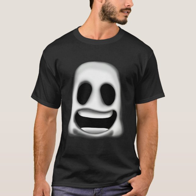 Halloween Funny Ghost With Teeth Face Men Women Ki T Shirt (Framsida)