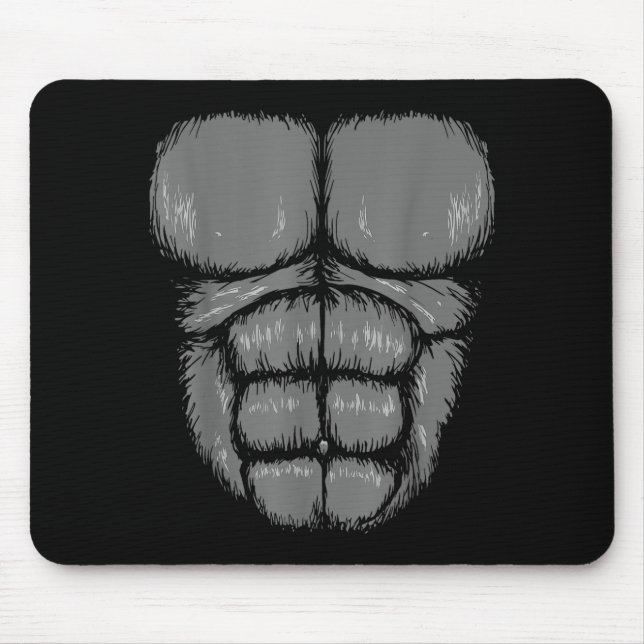 Halloween Funny Gorilla Monkey Belly Chest Costume Musmatta (Framsidan)