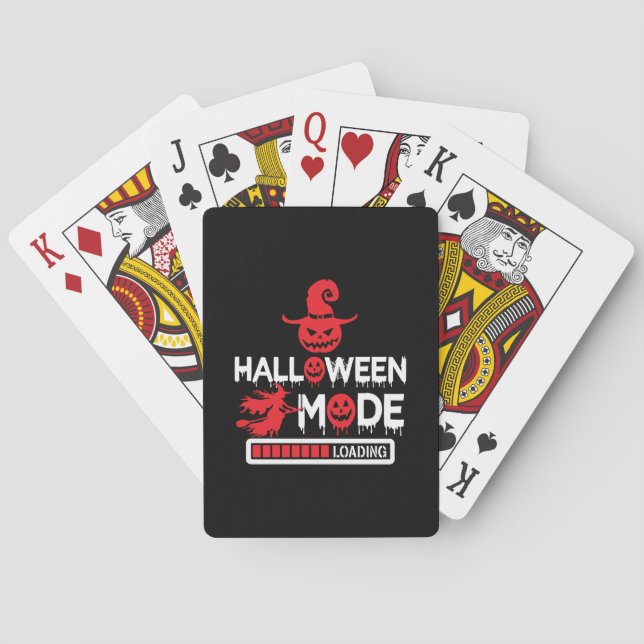 Halloween Funny Halloween-läge laddar födelsedagen Casinokort (Baksidan)