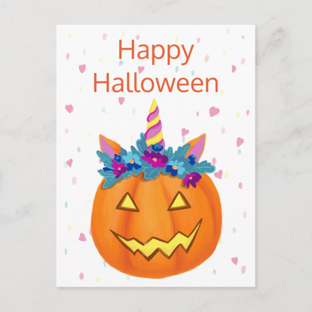 Halloween Funny Jack o lantern Pumpkin-vykort Vykort (Framsida)
