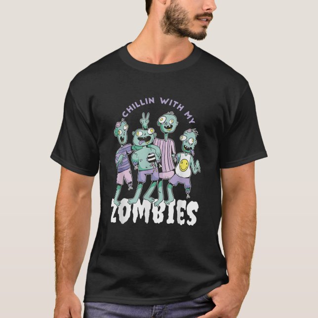 Halloween Funny, kyld Zombies T Shirt (Framsida)