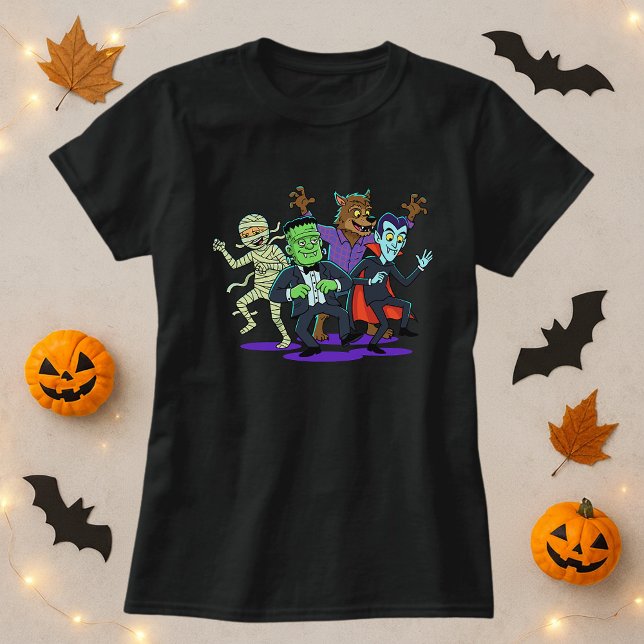 Halloween Funny Mismatched Monsters T Shirt (Skapare uppladdad)