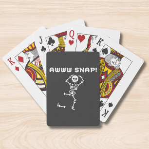 Halloween Funny Modern Skeleton Awww Snap Casinokort