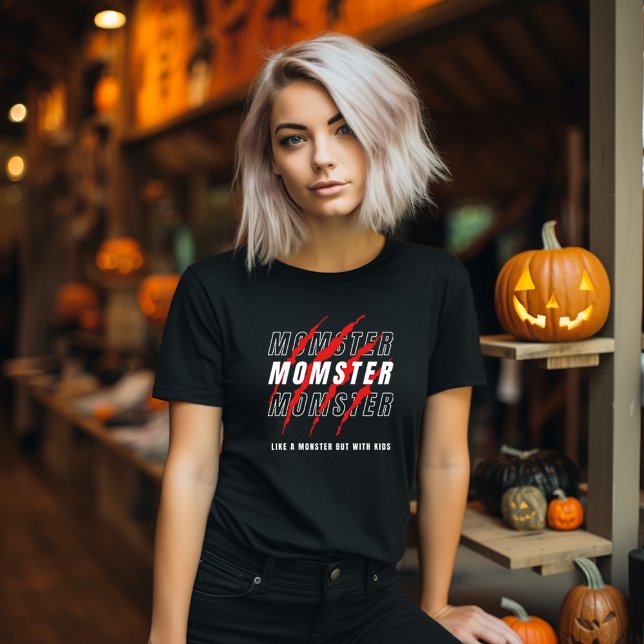 HALLOWEEN FUNNY MOR KMOMSTER T SHIRT (momster funny halloween mom shirt)