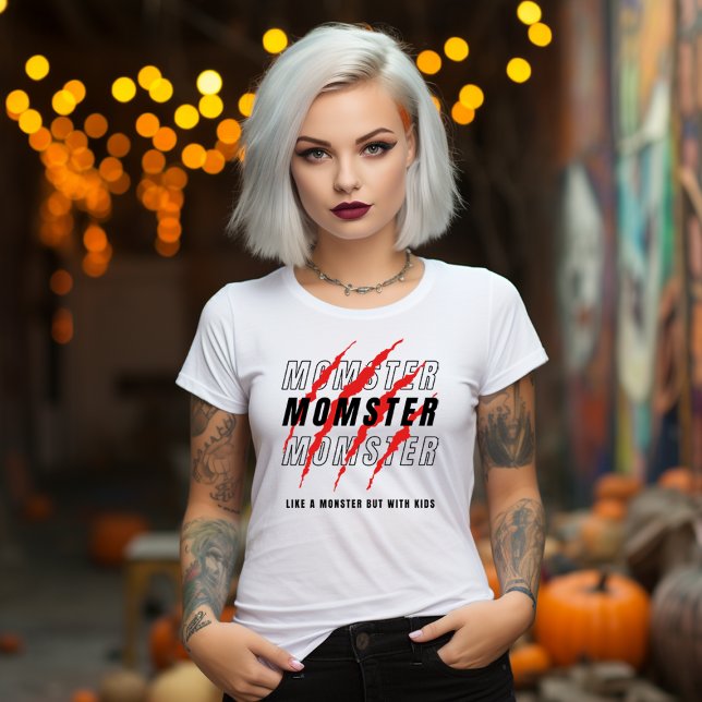 HALLOWEEN FUNNY MOR KMOMSTER T SHIRT (MOMSTER FUNNY HALLOWEEN MOM SHIRT)