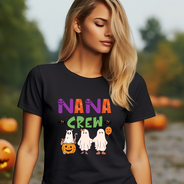 HALLOWEEN FUNNY NANA GHOST CREW T SHIRT (NANA CREW GHOST SHIRT)
