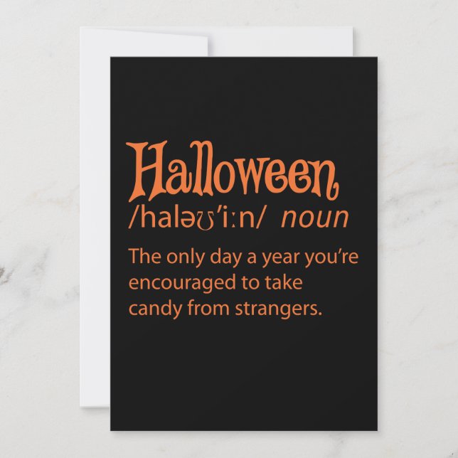 Halloween Funny ordlistedefinition (Framsida)
