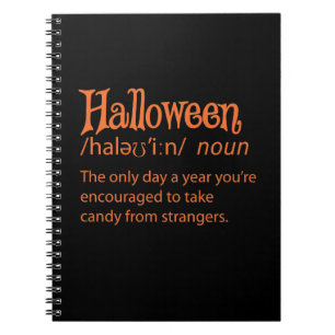 Halloween Funny ordlistedefinition Anteckningsbok