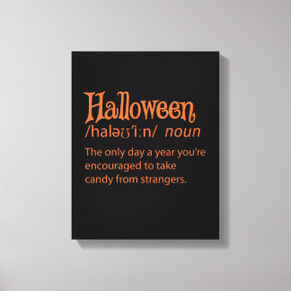 Halloween Funny ordlistedefinition Canvastryck