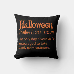 Halloween Funny ordlistedefinition Kudde