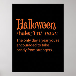 Halloween Funny ordlistedefinition Poster