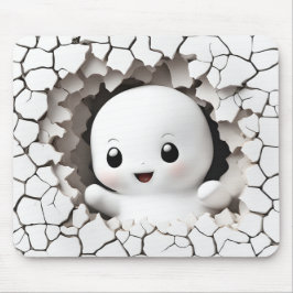 Halloween Funny Peeking Ghost Mousepad Musmatta