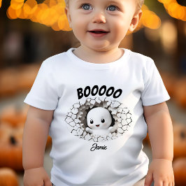 Halloween Funny Peeking Little Ghost T Shirt