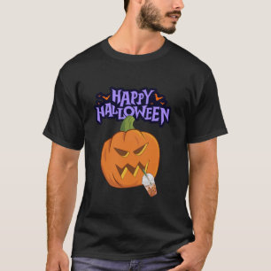 Halloween Funny Pumpkin Spice Happy halloween Scar T Shirt