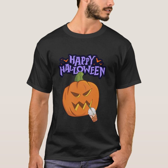 Halloween Funny Pumpkin Spice Happy halloween Scar T Shirt (Framsida)