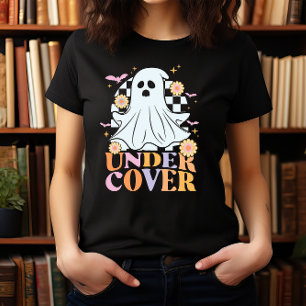 HALLOWEEN FUNNY RETRO GHOST UNDER TÄCKNING T SHIRT