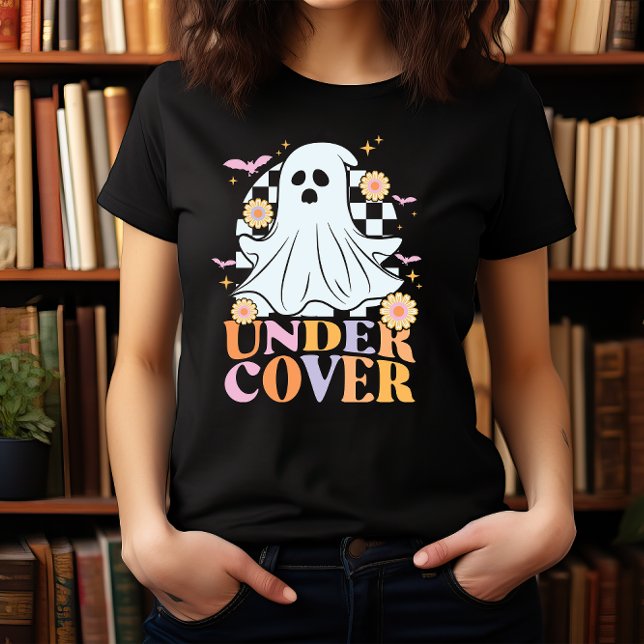 HALLOWEEN FUNNY RETRO GHOST UNDER TÄCKNING T SHIRT (Skapare uppladdad)