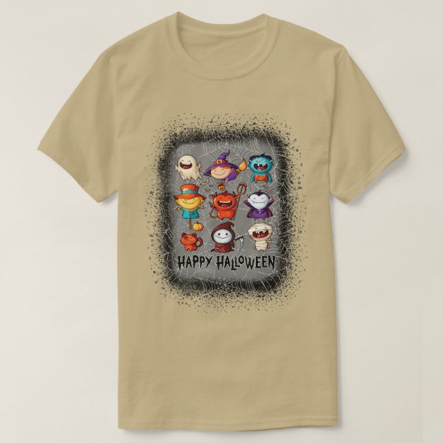 Halloween Funny Set Ghost mummy witch vampire and  T Shirt (Design framsida)