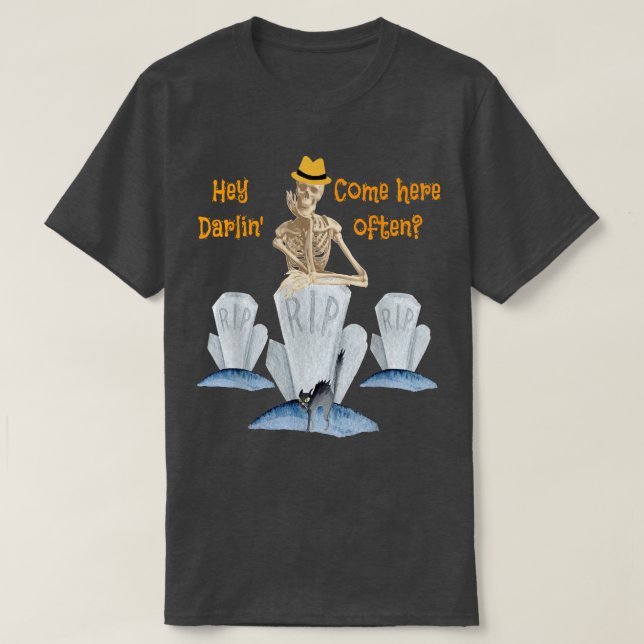Halloween Funny Skeleton, Flirty, Skeleton, Hallow T Shirt (Design framsida)