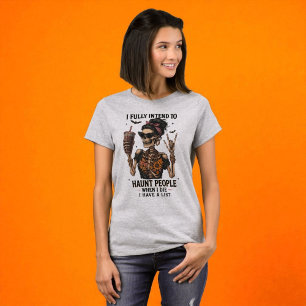 Halloween Funny Skeleton Haunted T Shirt
