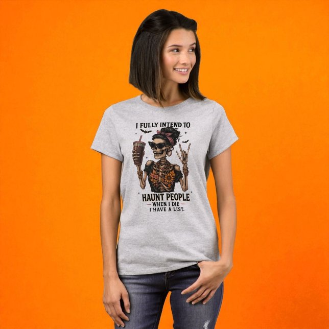 Halloween Funny Skeleton Haunted T Shirt (Skapare uppladdad)