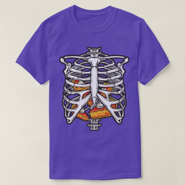 Halloween Funny Skeleton Ribs Fullt Paj  T Shirt (Design framsida)