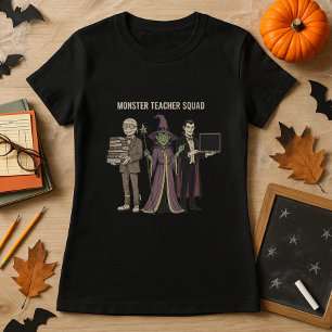 Halloween Funny Teacher Gift Monster Teacher Squad T Shirt