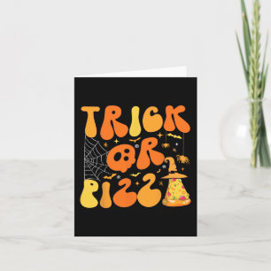 Halloween Funny Trick eller Pizza Scary Ghost Deco Kort
