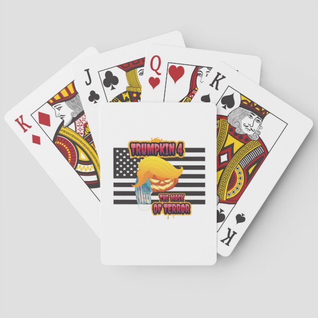 Halloween Funny Trumpkin Classic Casinokort (Baksidan)