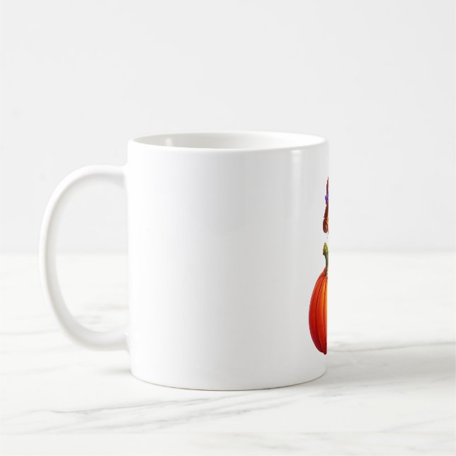 Halloween fyrväppling lyser kaffemugg (Vänster)