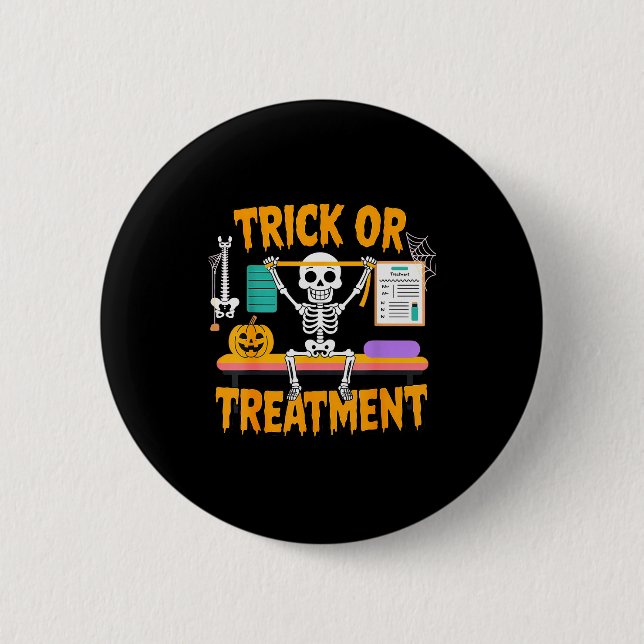 Halloween Fysioterapi Sjukgymnast Pt Bus eller Beh Knapp (Framsida)