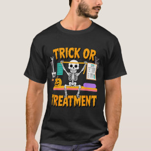 Halloween Fysioterapi Sjukgymnast Pt Bus eller Bus T Shirt