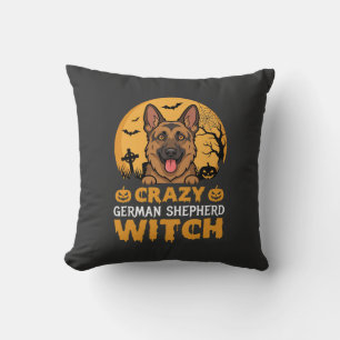 Halloween Galen Vansinnig Tysk Schäferhund Häxa De Kudde
